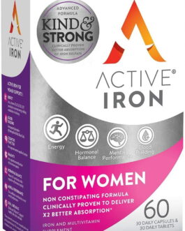 Active Iron for Women, Non-Constipating, 30 Active Iron High Potency Capsules C3