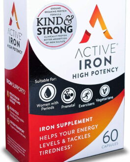 Active Iron High Potency, Non-Constipating Iron Supplements 25mg, 60 Capsules C3