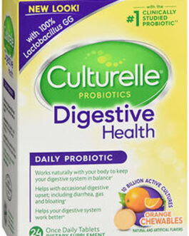 Culturelle Digestive Health Probiotic Chewable Orange – 24 Count