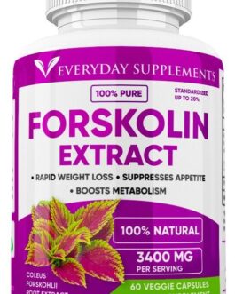 3 x Forskolin Maximum Strength 100% Pure 3400mg Rapid Results Forskolin Extract